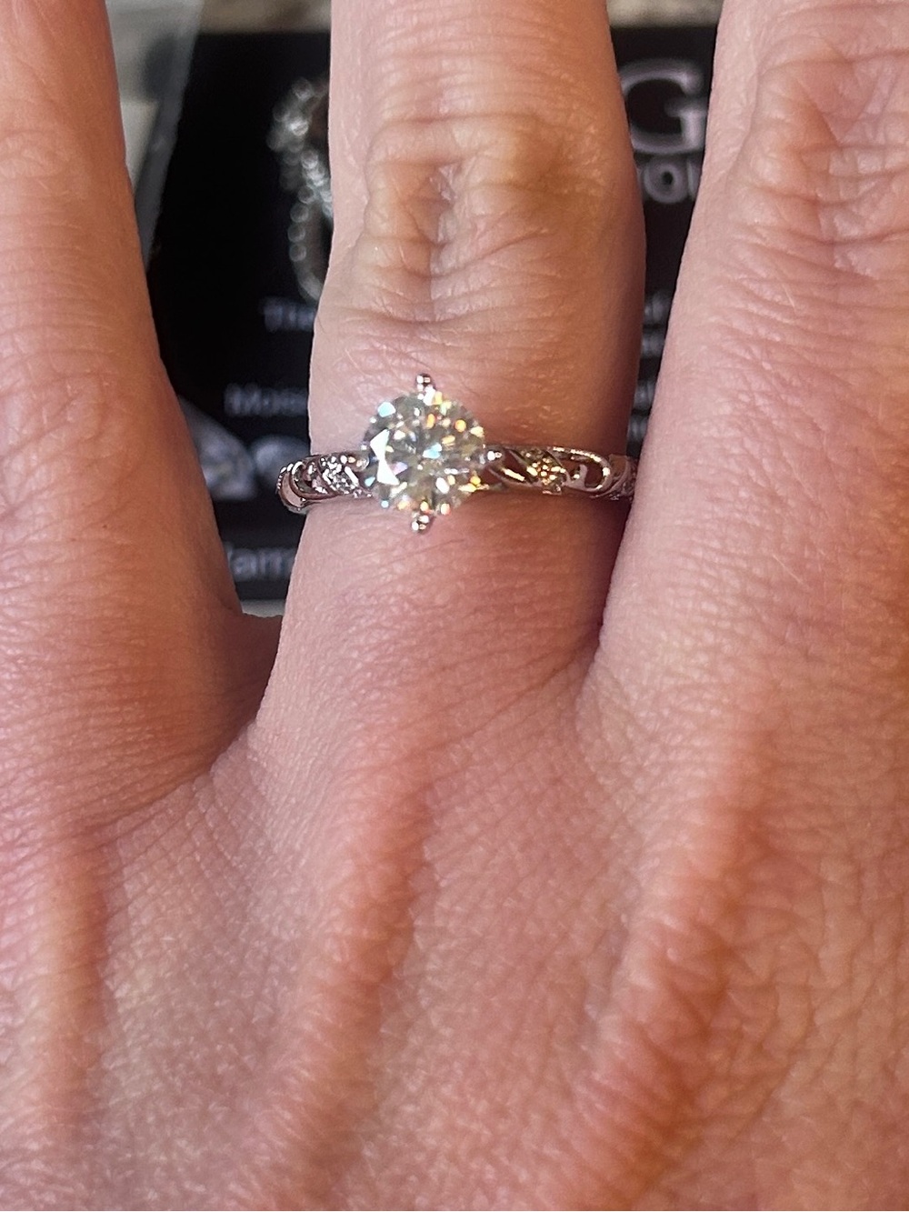 Moissanite Ring with paperwork